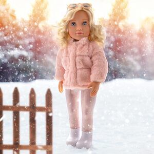 Our Generation Ava 18" Fashion Doll with Pink Faux-Fur Coat Outfit NWT